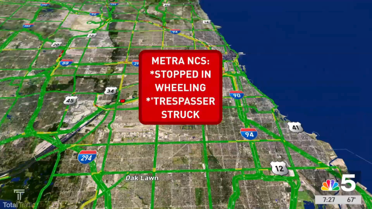 ‘Extensive delays on suburban Metra trains after trespasser struck ‘Extensive delays on suburban Metra trains after trespasser struck