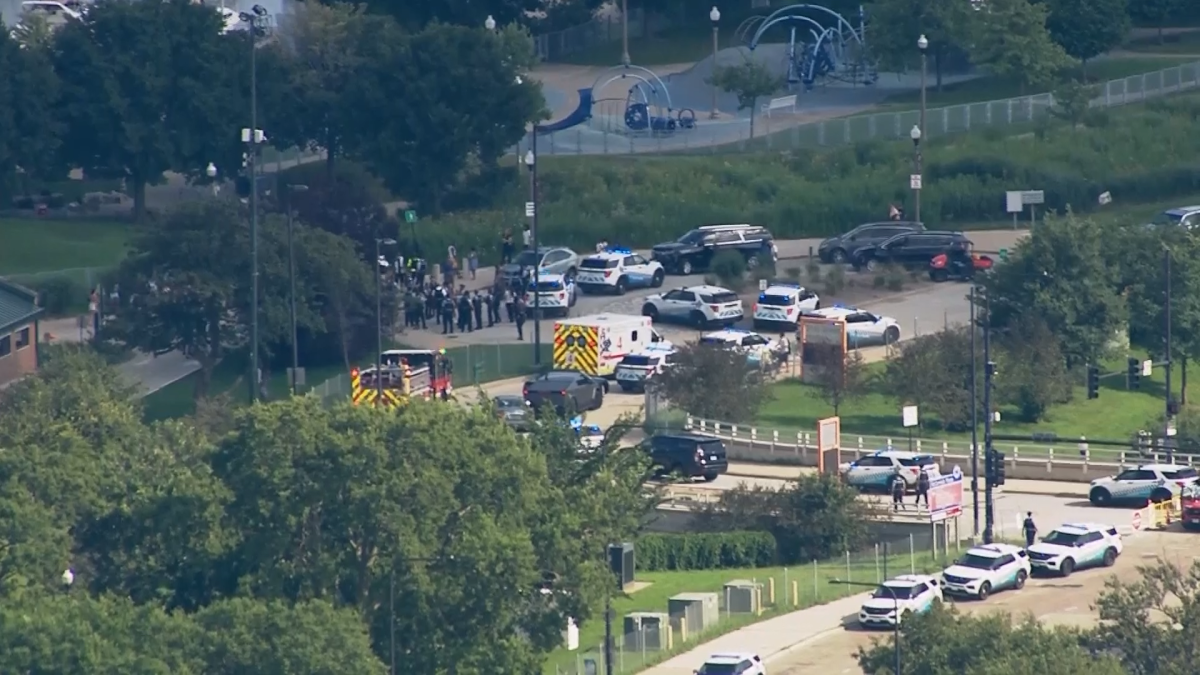 Massive police response at 31st Street Beach in Chicago Massive police response at 31st Street Beach in Chicago