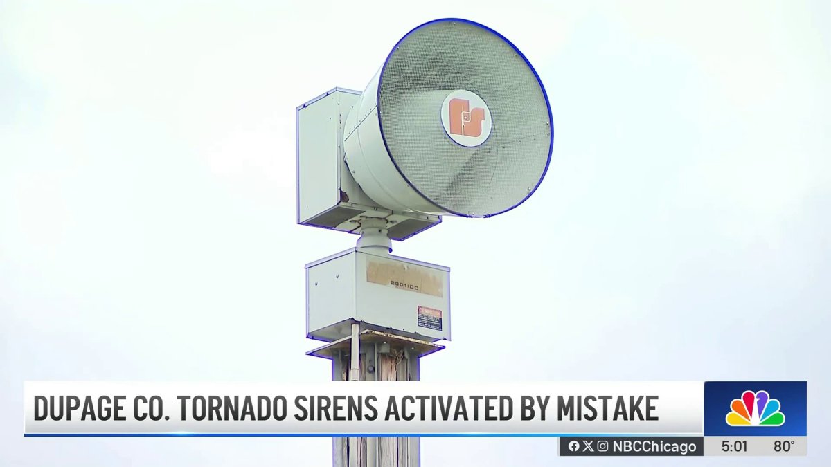 DuPage County tornado sirens activated by mistake