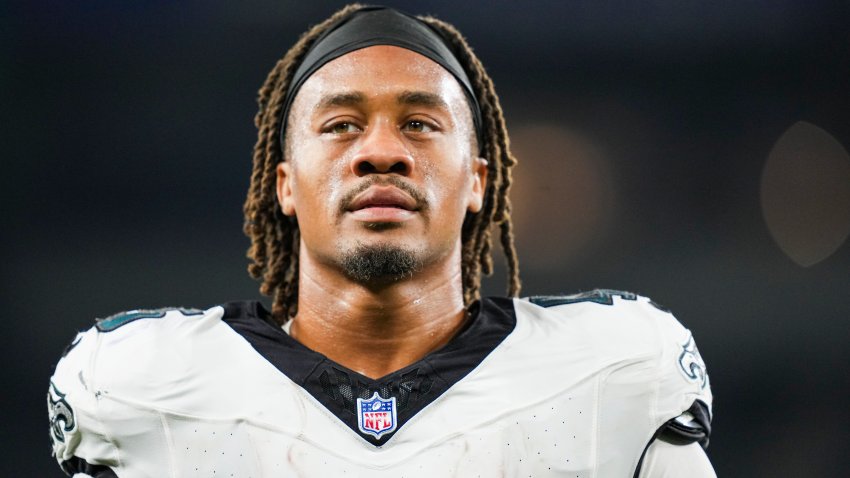 BALTIMORE, MARYLAND – AUGUST 15: Ja’quinden Jackson #45 of the Philadelphia Eagles walks off of the field after an NFL preseason football game against the Baltimore Ravens at M&T Bank Stadium on August 15, 2026 in Baltimore, Maryland. (Photo by Perry Knotts/Getty Images)