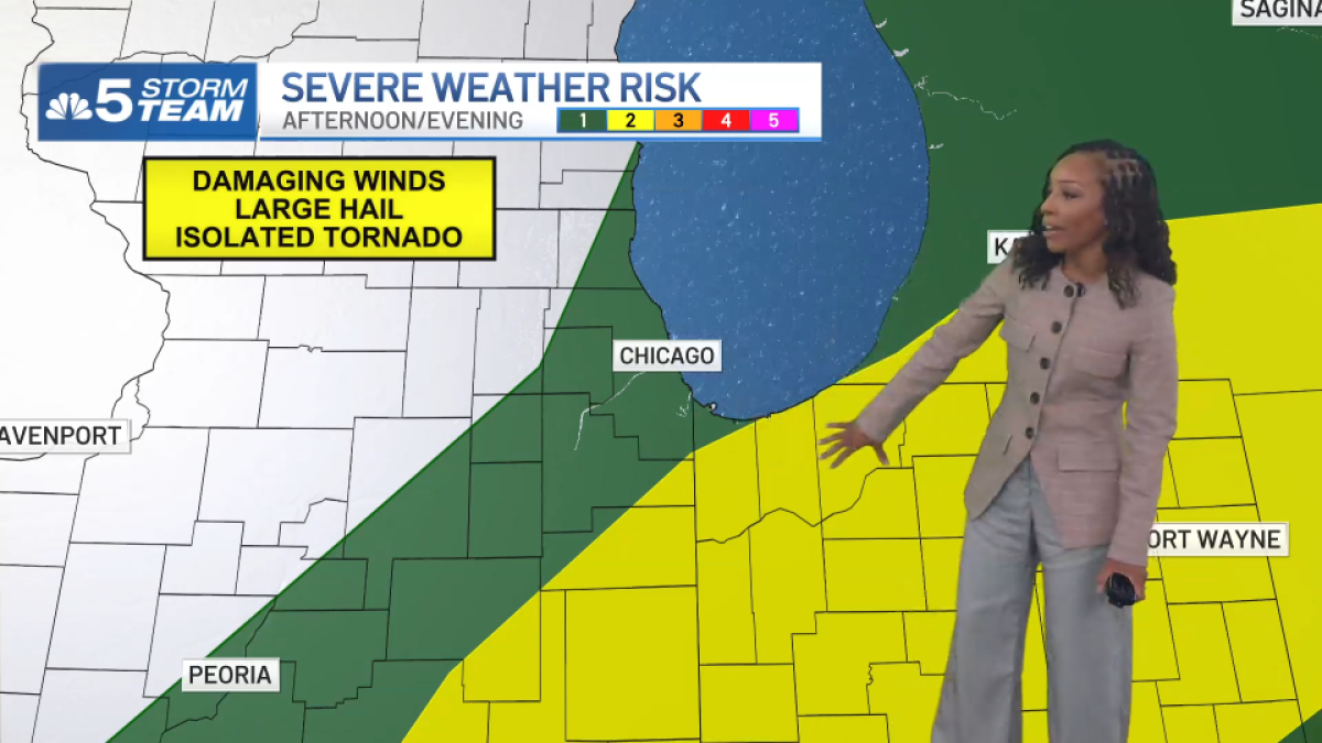 Severe weather threatens Chicago area with damaging winds, large hail, isolated tornado possible