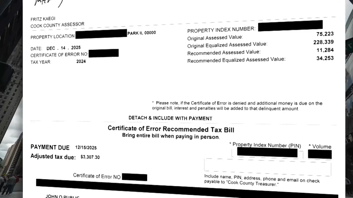Why some Cook Country residents are receiving property tax bills and refund checks