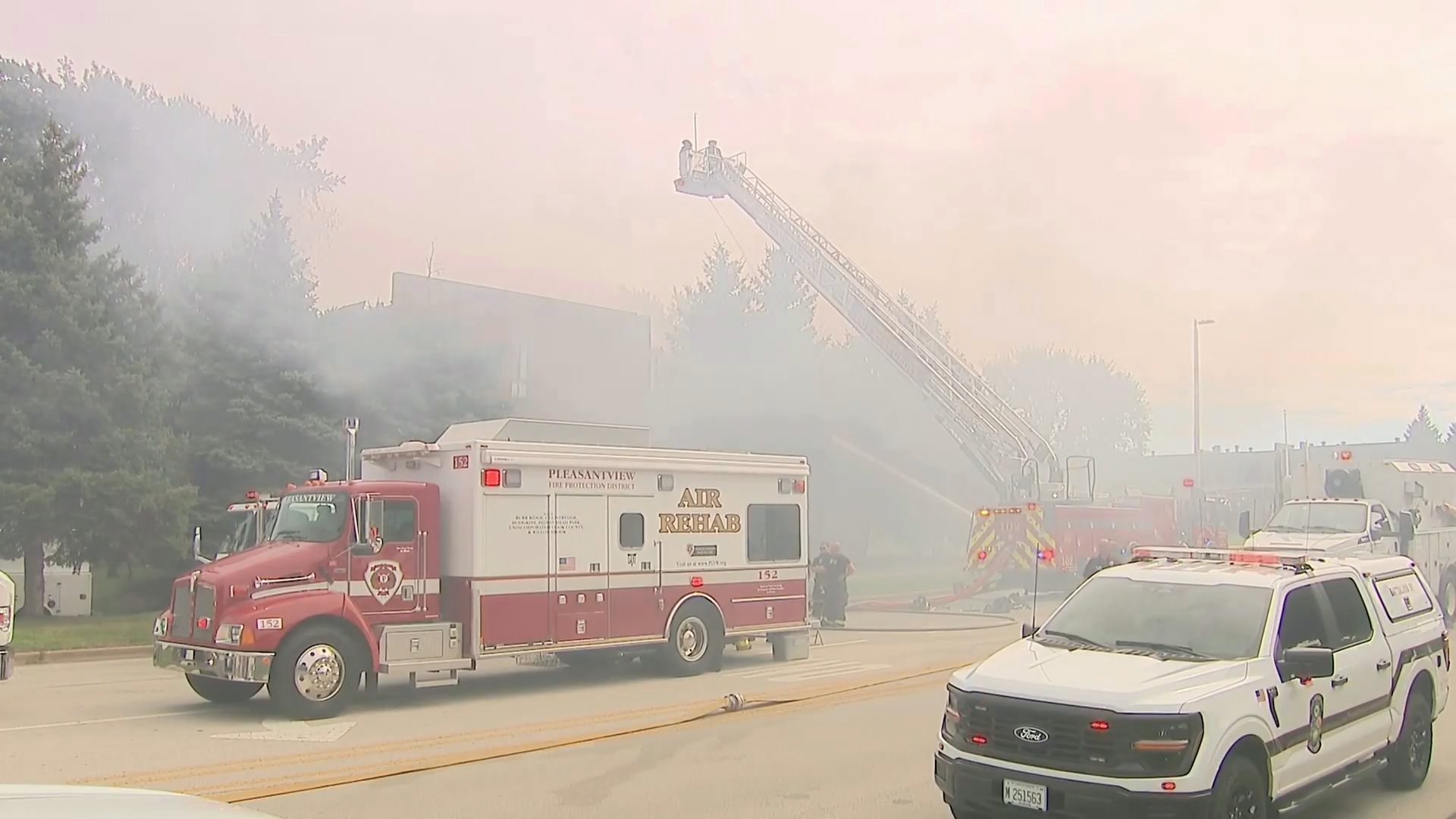 Flames engulf several units of Woodridge apartment building – NBC Chicago