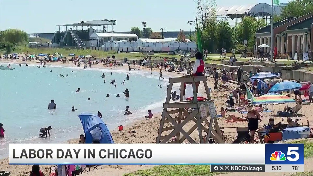 Large crowds flock to Chicago's beaches for Labor Day