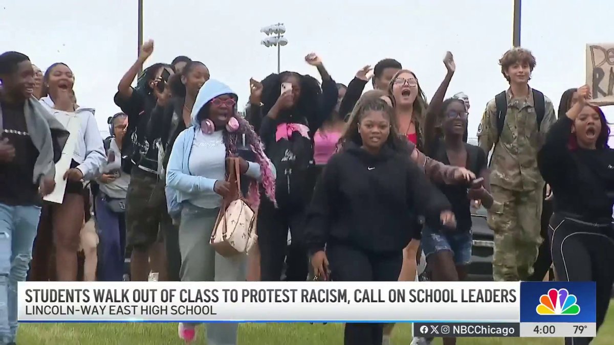 Lincoln-Way East students walk out to protest racism, call on school leaders