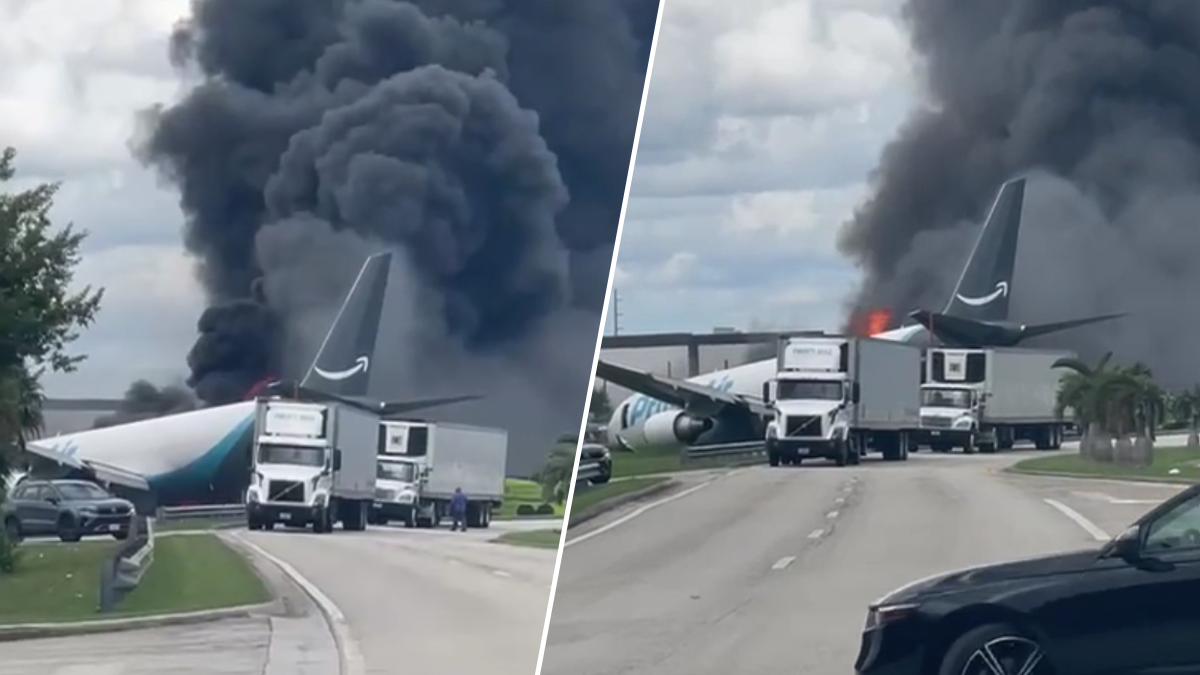 5 dead, 5 injured after Amazon cargo plane overruns runway in Miami, sheriff says
