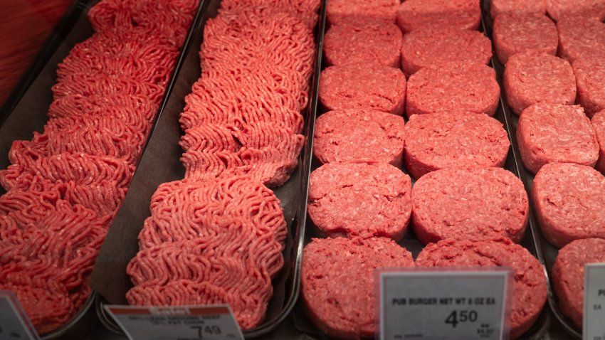 Meat products are offered for sale at a grocery store on May 22, 2026 in Chicago, Illinois.