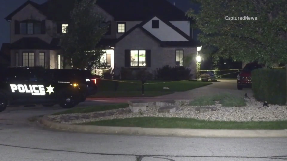 Police investigation unfolds at large home in suburban Frankfort; crime scene tape blocks off property as officers and detectives work overnight