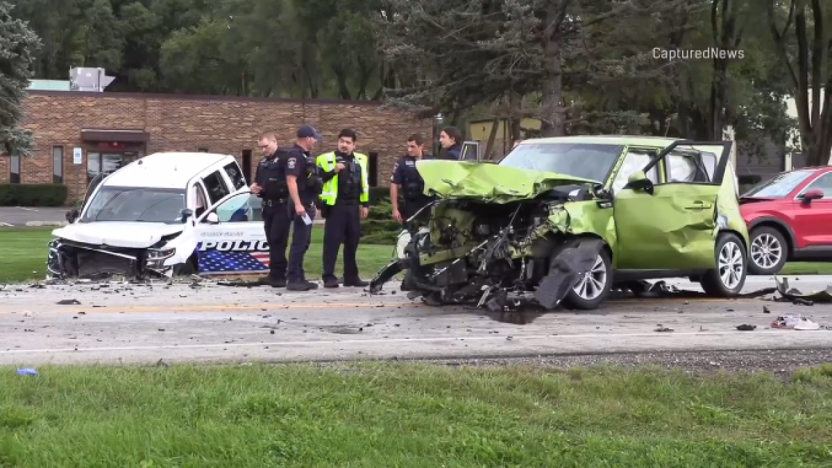 Police-involved crash in McHenry County injures 8, major intersection closed