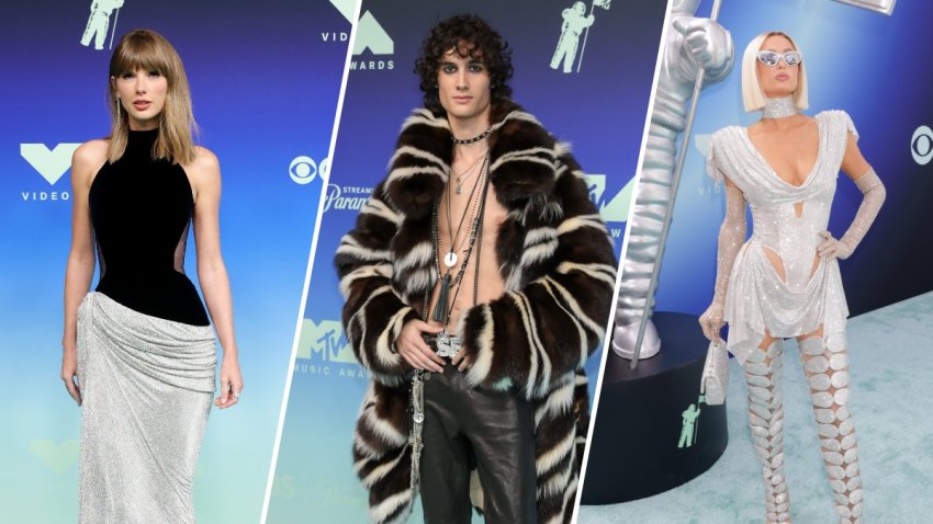 Taylor Swift, Sombr and Paris Hilton on the 2026 MTV VMAs red carpet.