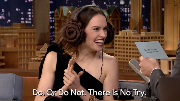 Tonight:'Star Wars Whisper Challenge with Daisy Ridley