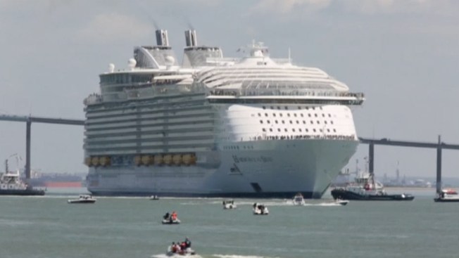 World S Gest Cruise Ship Sets Sail From France Nbc Chicago World S Largest Cruise Ship Sets Sail From France