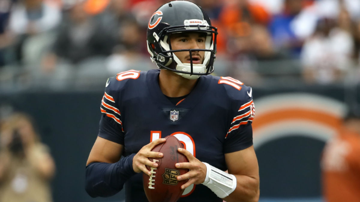 Trubisky Discusses His Famous Sleeve Ahead of Dolphins Game