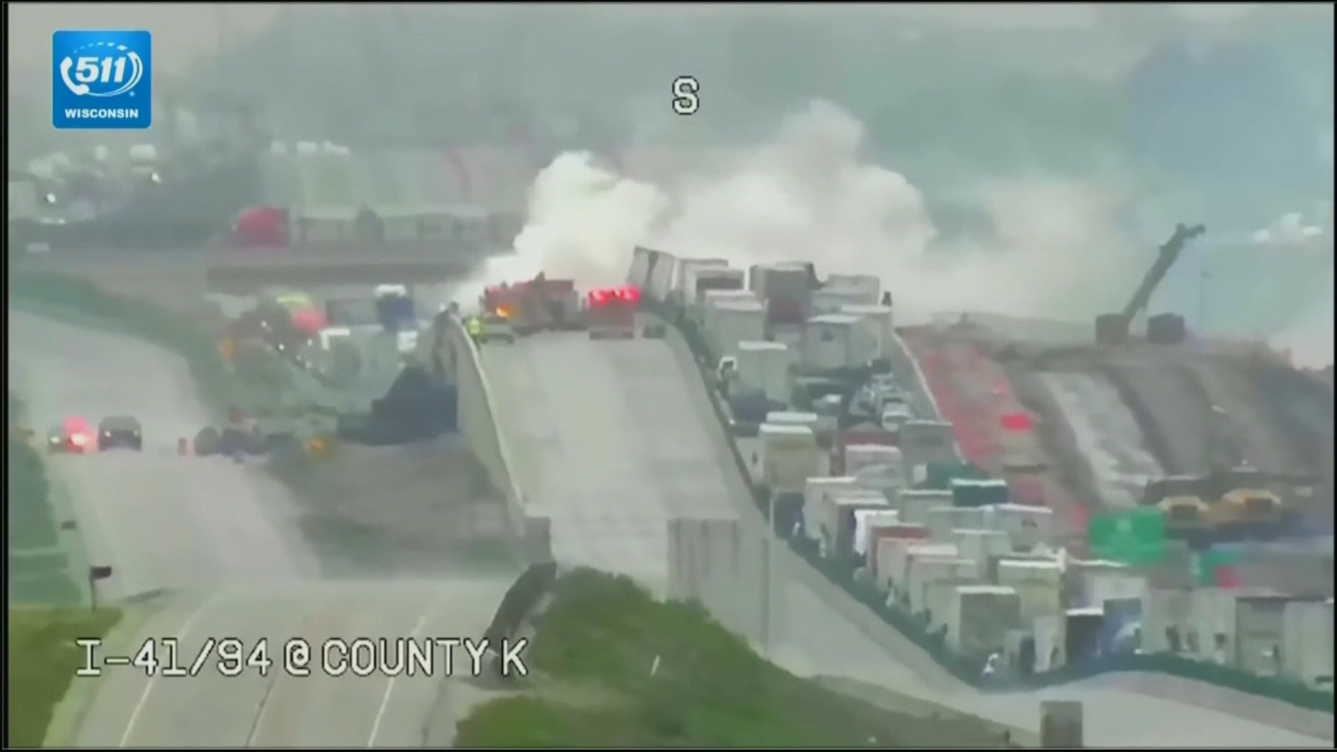 At Least 1 Dead After Semi Explodes, Closing I-41/94 in Wis.
