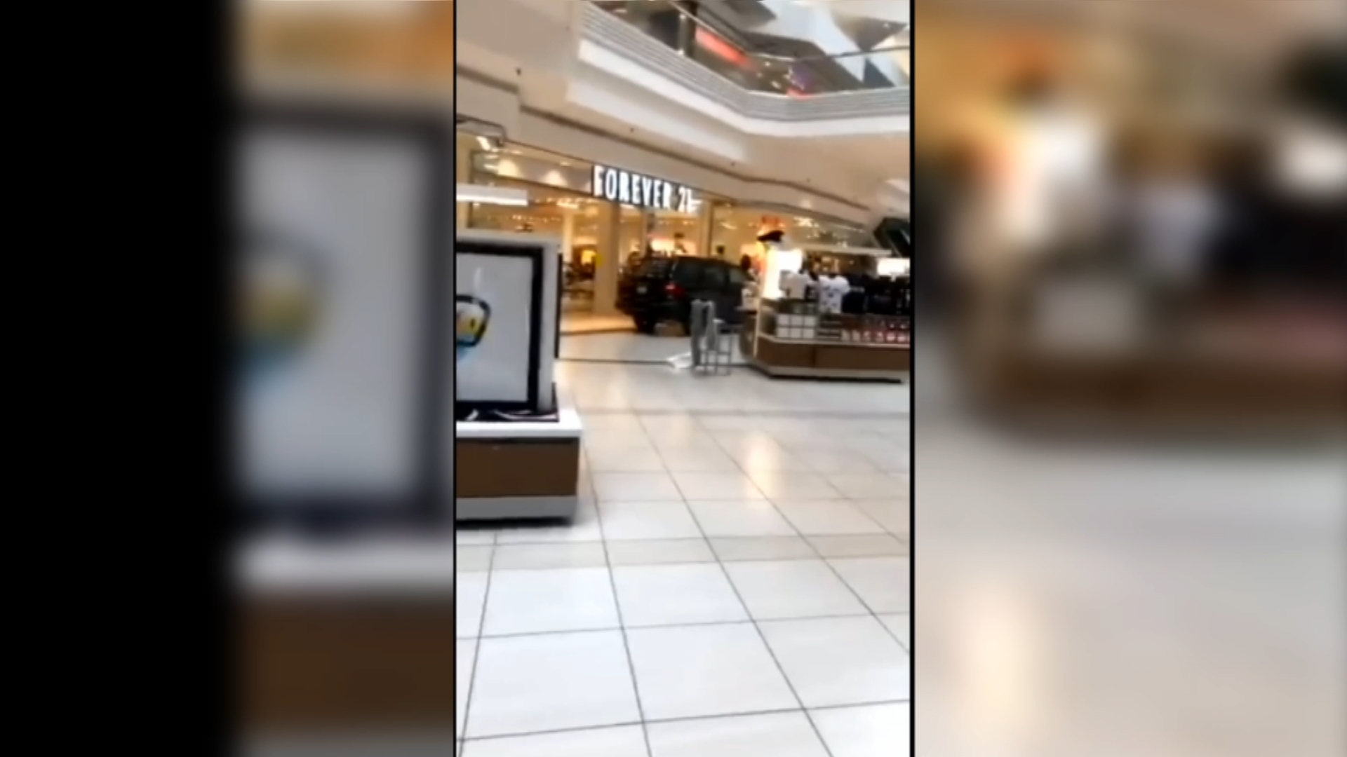 Video Shows Vehicle Driving Through Woodfield Mall